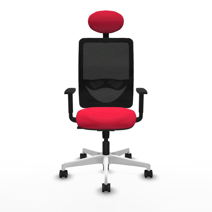 PIQUERAS Y CRESPO Silla de oficina Zulema con mecanismo Sincro, Rojo y Negro