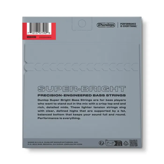 Dunlop Juego Bajo Stainless Steel Super Bright Medium 45-105 Dunlop Juego Bajo Stainless Steel Super Bright Medium 45-105