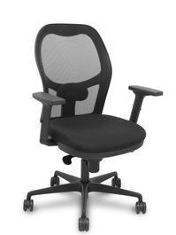 PIQUERAS Y CRESPO Silla de oficina Jorquera con mecanismo sincro y tela negra