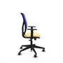 PIQUERAS Y CRESPO Silla de oficina Motilla con mecanismo Sincro, Crema y Azul