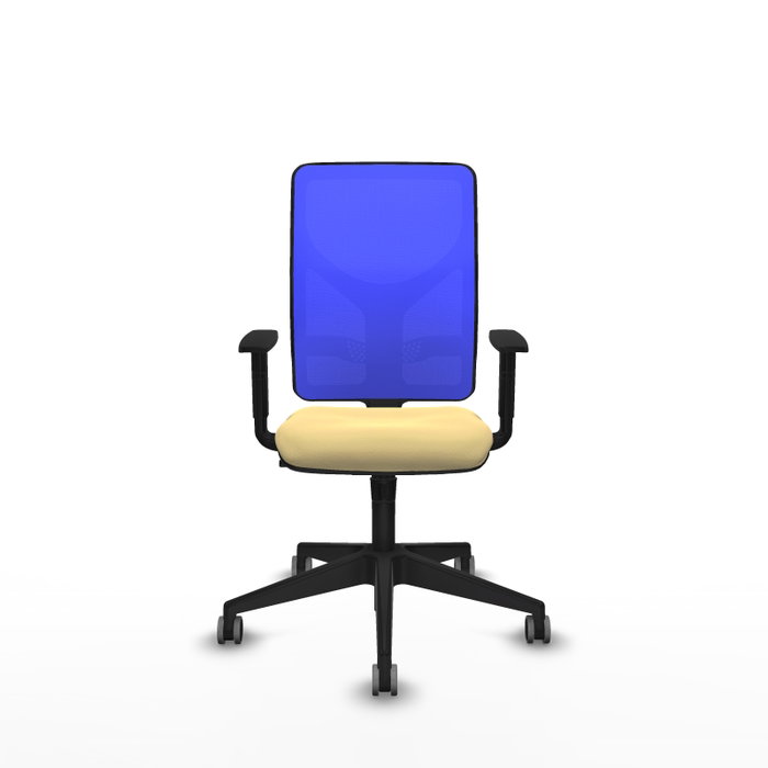PIQUERAS Y CRESPO Silla de oficina Motilla con mecanismo Sincro, Crema y Azul PIQUERAS Y CRESPO Silla de oficina Motilla con mecanismo Sincro, Crema y Azul
