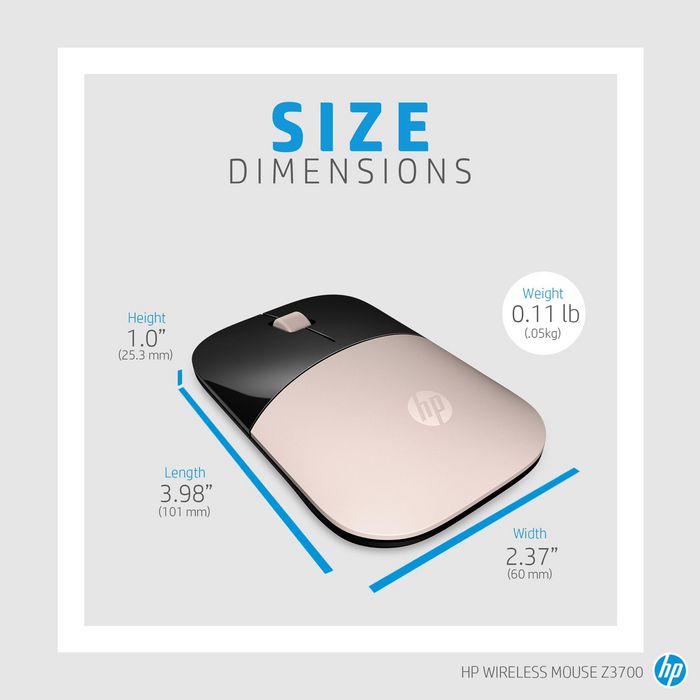 HP Ratón Inalámbrico Azul Z3700