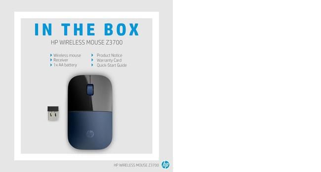 HP Ratón Inalámbrico Azul Z3700