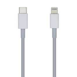 Aisens Cable Lightning a USB-C, 20 cm, Carga Rápida, Blanco