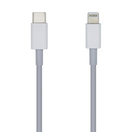 Aisens Cable Lightning a USB-C, 20 cm, Carga Rápida, Blanco