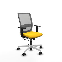 PIQUERAS Y CRESPO Silla de oficina Haches Amarillo y Gris
