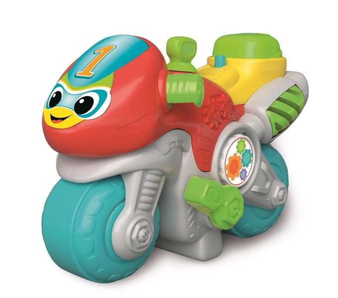 Clementoni Moto Mundial Marcial, Centro de Actividades Infantil Colorido, Sonidos, Edad 10 Meses, 30x21x13cm