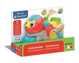 Clementoni Moto Mundial Marcial, Centro de Actividades Infantil Colorido, Sonidos, Edad 10 Meses, 30x21x13cm