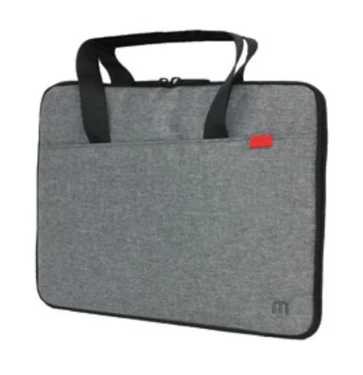 Mobilis Trendy Sleeve Funda para Portátil 35,6 cm (14") - Negro Gris, Resistente al Agua con Asa, Compatible MacBook Air