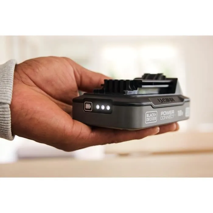 Black + Decker Batería 18V 2Ah BDL2018S-XJ con Indicador de Carga