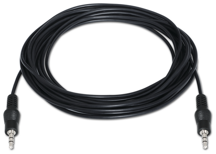 Aisens Cable de Audio Estéreo Jack 3.5mm Macho a Jack 3.5mm Macho 10m Negro