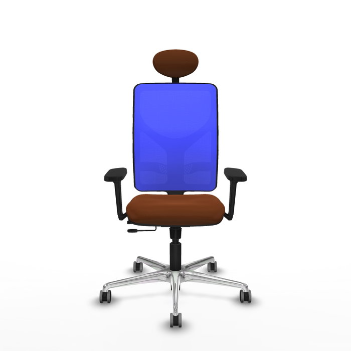 PIQUERAS Y CRESPO Silla de oficina Motilla con mecanismo Sincro/Traslack, Marrón y Azul PIQUERAS Y CRESPO Silla de oficina Motilla con mecanismo Sincro/Traslack, Marrón y Azul