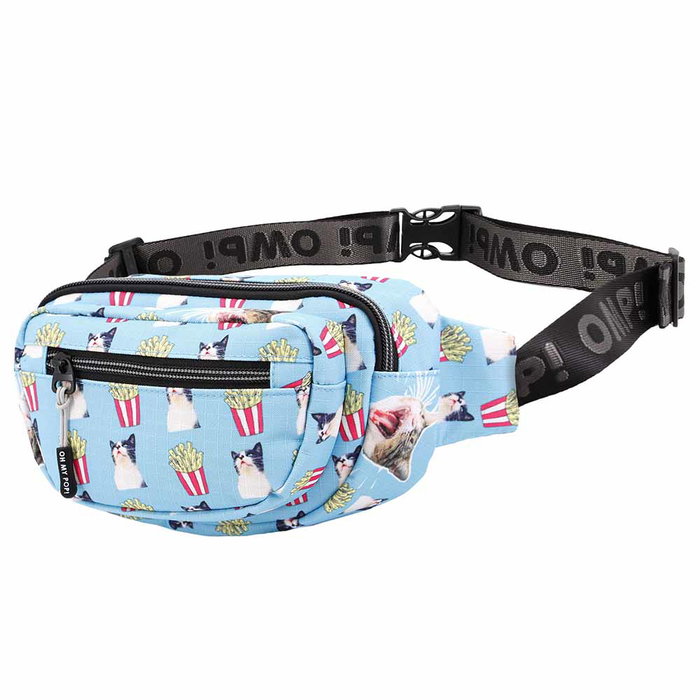 Riñonera Glaze Angry Cat Oh My Pop! Turquesa