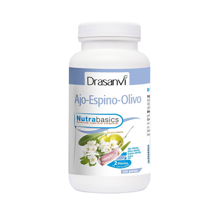DRASANVI Nutrabasics Ajo, Espino y Olivo 120 perlas DRASANVI Nutrabasics Ajo, Espino y Olivo 120 perlas