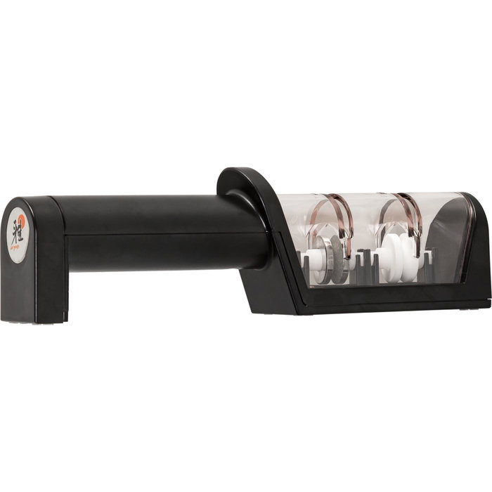 Miyabi Afilador de cuchillos con rodillos de cerámica, Negro