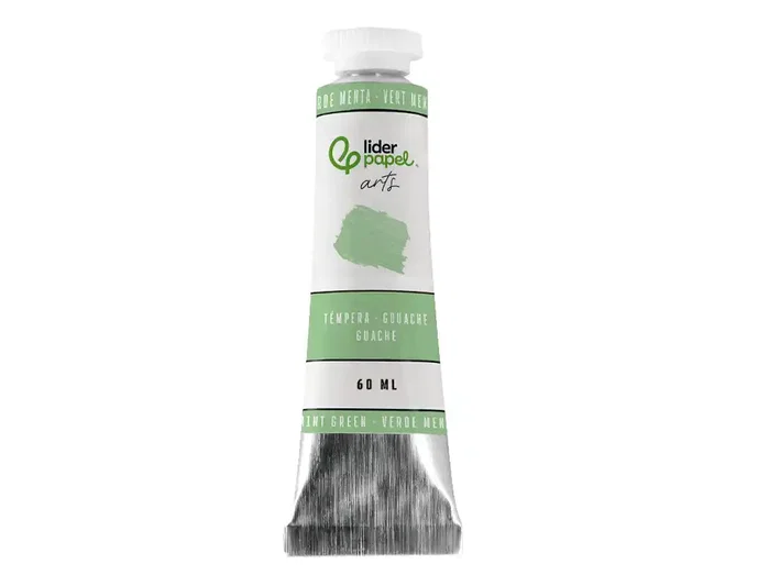Liderpapel Témpera gouache en tubo de aluminio de 60 ml color Verde menta