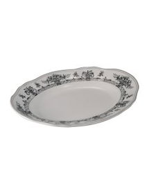 Le Coq Fuente Oval Gris Neos Anthiros 24,5x18,5 cm Porcelana 6 Unidades