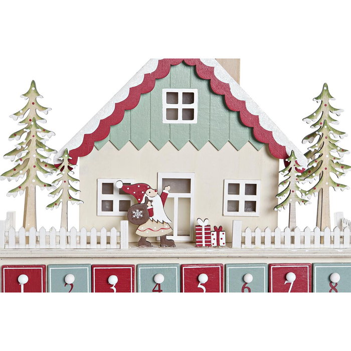 DKD Home Decor Calendario de Adviento de Madera con Diseño de Casa y LED, Surtido de 2 Unidades DKD Home Decor Calendario de Adviento de Madera con Diseño de Casa y LED, Surtido de 2 Unidades