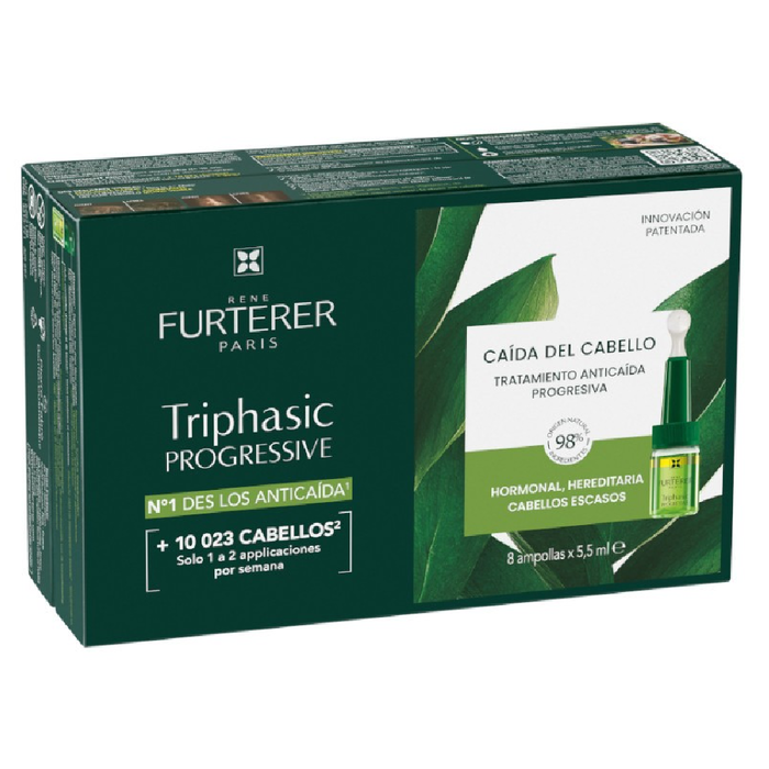 Rene Furterer Triphasic Progressive Tratamiento Anticaída 8 Ampollas Rene Furterer Triphasic Progressive Tratamiento Anticaída 8 Ampollas