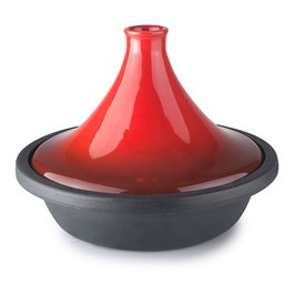 Ibili Tajine H-class 32 cm - Hierro Fundido con Tapa Cerámica para Cocción Lenta, Apto para Todo Tipo de Fuegos y Horno