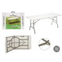 Ibergarden Mesa Plegable de Resina 180cm Blanco y Gris