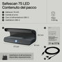 Safescan 75 Detector de Billetes Falsos Negro con Luz UV y Blanca LED