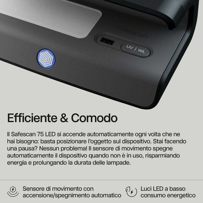 Safescan 75 Detector de Billetes Falsos Negro con Luz UV y Blanca LED Safescan 75 Detector de Billetes Falsos Negro con Luz UV y Blanca LED