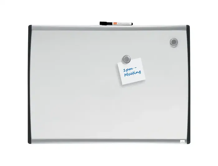 Nobo Pizarra Blanca Magnética 585x430 mm Marco Arqueado Superficie Lacada