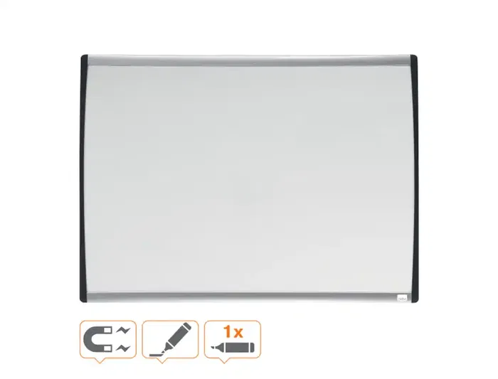 Nobo Pizarra Blanca Magnética 585x430 mm Marco Arqueado Superficie Lacada