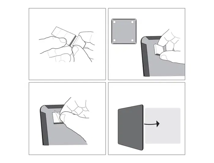 Nobo Pizarra Blanca Magnética 585x430 mm Marco Arqueado Superficie Lacada