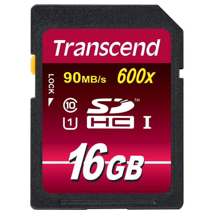 Transcend TS16GSDHC10U1 Tarjeta de Memoria SDHC 16 GB, Clase 10, UHS-I (U1), Velocidad Lectura 90 MB/s