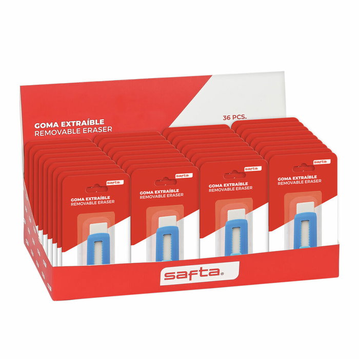 Safta Goma de borrar extraíble con forma de cutter 130x100x210 mm Safta Goma de borrar extraíble con forma de cutter 130x100x210 mm