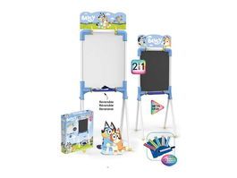 Chicos Pizarra Bluey 2 en 1 Magnética y de Tizas 37x32x98 cm Incluye 12 Accesorios