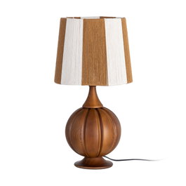 Lámpara Mesa Marrón Tejido-Madera 24 X 24 X 47,50 cm