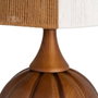 Lámpara Mesa Marrón Tejido-Madera 24 X 24 X 47,50 cm