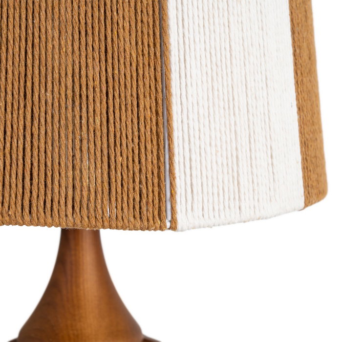 Lámpara Mesa Marrón Tejido-Madera 24 X 24 X 47,50 cm