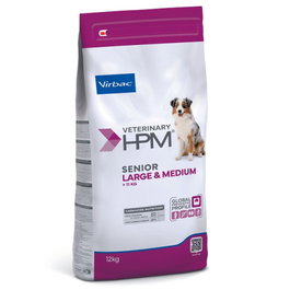 Virbac HPM Perro Senior Grande & Mediano - Pienso para Perros Mayores de Tamaño Grande y Mediano - 12 kg