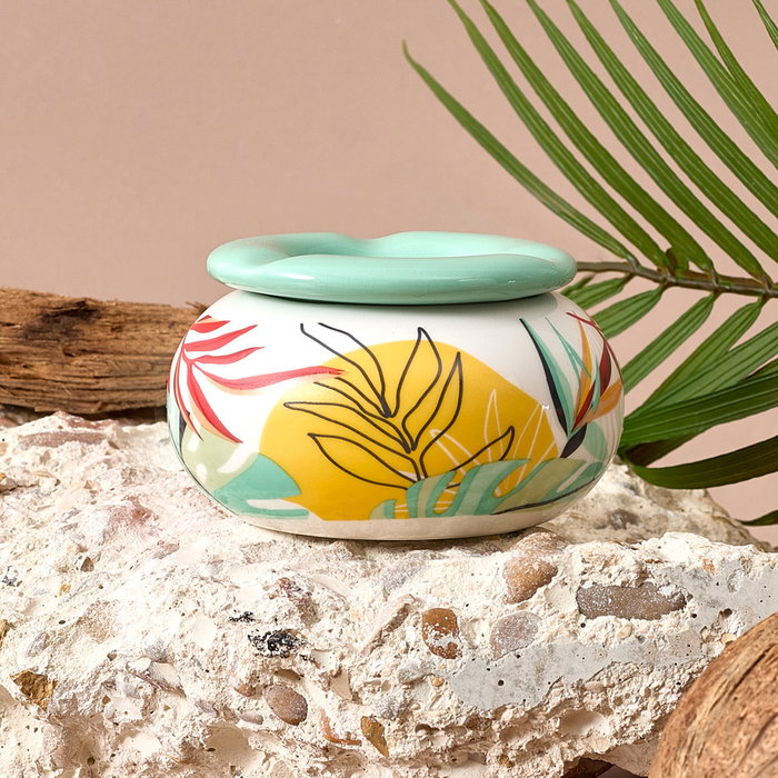Home Deco Factory Cenicero Paradis Exotiqu Cerámica Diámetro 10 cm