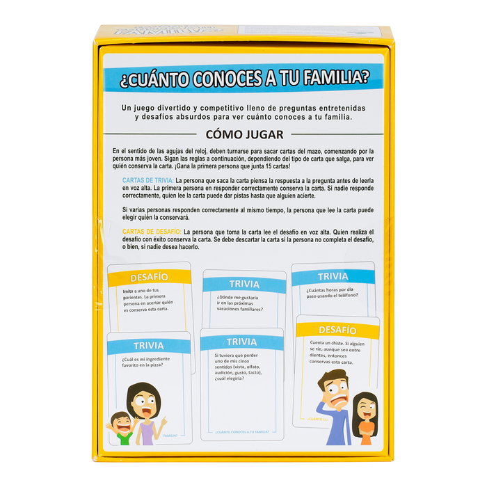 MOOSE Juego Familiar de Preguntas ¿Cuánto Conoces A Tu Familia? 91060, Español, para +8 años, Cartas, Noches de Juego