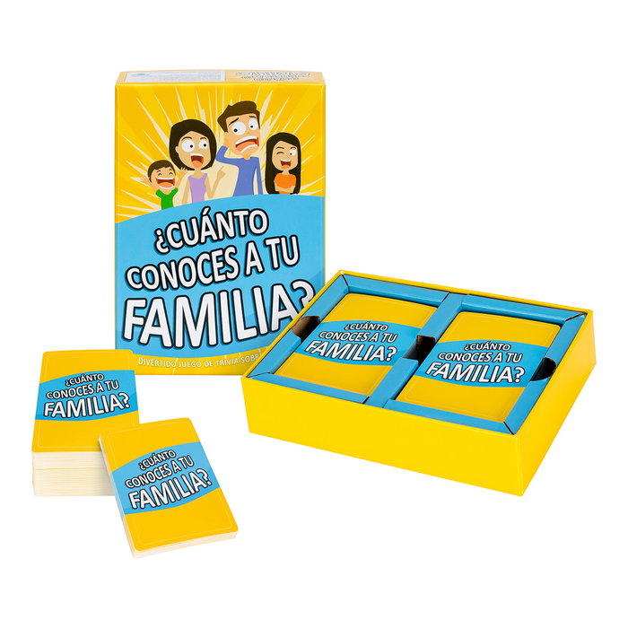 MOOSE Juego Familiar de Preguntas ¿Cuánto Conoces A Tu Familia? 91060, Español, para +8 años, Cartas, Noches de Juego