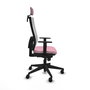 PIQUERAS Y CRESPO Silla de oficina Horna Rosa y Blanca con Mecanismo Sincro