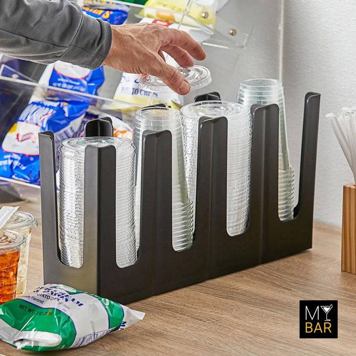 My Bar Organizador Vasos-Tapas 4 Secciones 44 cm Largo x 11.5 cm Ancho x 22.5 cm Alto (8 Unidades)