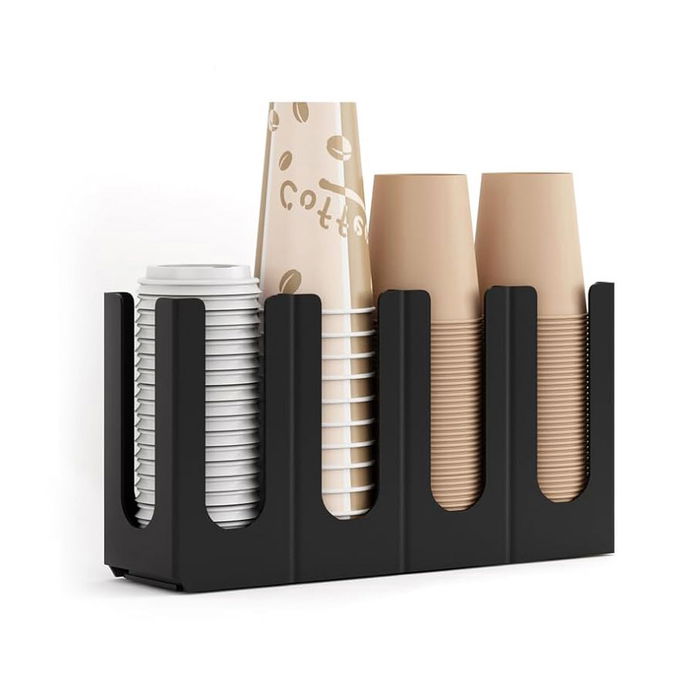 My Bar Organizador Vasos-Tapas 4 Secciones 44 cm Largo x 11.5 cm Ancho x 22.5 cm Alto (8 Unidades)