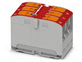 PHOENIX CONTACT PTVFIX 6X2,5 RD Conector de carril Push-in Rojo