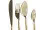 DKD Home Decor Cubertería Dorado Set de 16 Piezas Inox