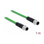 DeLOCK 85917 Cable de red M12 D-codificado 4 pin TPU 1 m