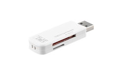 TNB Mini USB 3.0 lector de tarjetas SD - blanco