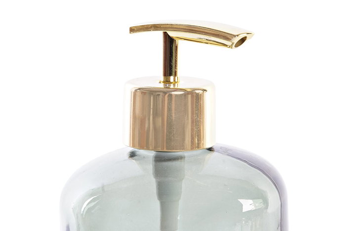DKD Home Decor Dosificador Cristal y ABS 8 x 14 x 8 cm Ambar Verde Oscuro 350ml (12 Unidades)