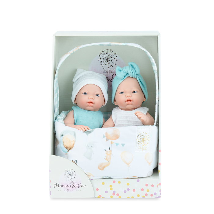 Marina & Pau Muñecas Twins Mini Golosinas en Estuche 21 cm