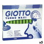 GIOTTO Rotulador Fibra Turbo Maxi Verde (Set de 12)